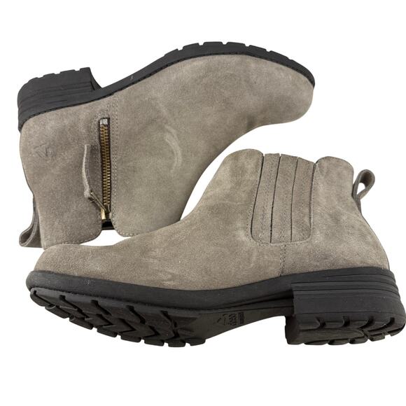 Abeo Violeta Taupe Suede Leather Ankle Boot Womens 8.5 - Picture 3 of 9